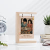 Buy Personalized Sibling Wooden Photo Holder for Bhai Dooj