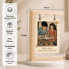Gift Personalized Sibling Wooden Photo Holder for Rakhi