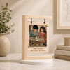 Personalized Sibling Wooden Photo Holder for Rakhi