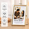 Gift Personalized Siblings Gold Finish Frame for Rakhi
