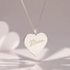 Personalized Silver Finish Heart Pendant