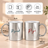 Gift Personalized Silver Mug Duo for Boyfriend's Day