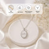 Gift Personalized Silver Oval Name Necklace