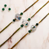 Buy Personalized Silver Peacock Rakhi with Fridge Magnet Set