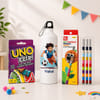 Personalized Sipper and Kids Playtime Gift for Rakhi