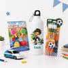 Personalized Sipper and Stationary Gift for Rakhi