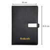 Buy Personalized Sleek Black Bottle & Diary Gift Set for Dad