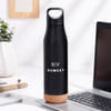 Personalized Sleek Black Metal Water Bottle Online