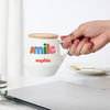 Buy Personalized Smile Ceramic Mug With Bamboo Lid