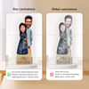Buy Personalized Soulmates Caricature On Wooden Base