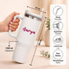 Gift Personalized Stay Iconic and Hydrated White Tumbler