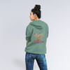 Gift Personalized Super Cool Sister Zipper Hoodie - Sage Green