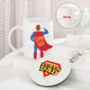 Personalized Super Dad Mug And Coaster Online