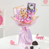 Shop Personalized Teddy And Fridge Magnet Bouquet