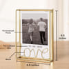 Gift Personalized Timeless Anniversary Golden Metal Frame