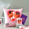 Personalized Valentine's Day Cushion With Mug Combo