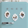 Personalized Vintage Frame Fridge Magnets Trio for Dad