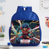 Personalized Warrior Caricature School Bag - Blue Online