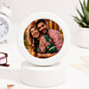 Shop Personalized White Round Frame for Diwali