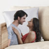 Shop Personalized White Satin Photo Cushion