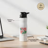 Gift Personalized White Stainless Steel Flora Bottle