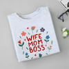 Gift Personalized Wife Mom Boss T-shirt - Ecru