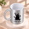 Buy Personalized Wild Cat Silver Mug