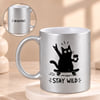 Personalized Wild Cat Silver Mug
