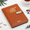 Buy Personalized Women's Day Brown Diary And Pen Combo