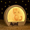 Gift Personalized Wooden Cat Lamp For Kids