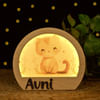 Personalized Wooden Cat Lamp For Kids Online