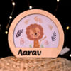Buy Personalized Wooden Lion Lamp For Kids