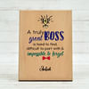 Personalized Wooden Plaque for Boss Online