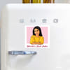 Shop Personalized World's Best Sister Caricature Fridge Magnet for Rakhi