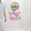 Shop Pink And Silver Birthday Balloon Arrangement