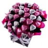 Pink and Silver Heart Chocolate Bouquet