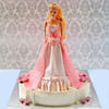 Pink Barbie Fondant Cake (2.5 Kg) Online