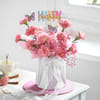Pink Carnation Birthday Bouquet