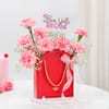 Gift Pink Carnation Floral Arrangement for Mother's Day
