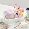 Gift Pink Charm Cake & Roses Hamper for Women's Day