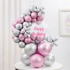 Gift Pink Chrome Birthday Balloon Arrangement
