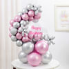 Pink Chrome Birthday Balloon Arrangement Online