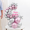 Buy Pink Chrome Birthday Balloon Bouquet