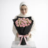 Gift Pink Delight Cake and Flowers Combo