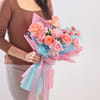 Buy Pink Floral Bouquet with Chocolate Noir GateauCake
