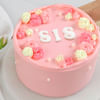 Gift Pink Floral Delight Cake For Sister (200 Gm)