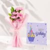 Pink Florals with Card Online