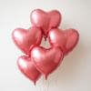 Pink Heart Foil Balloons-Set Of 5