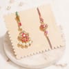 Shop Pink Lotus Meena Bhaiya Bhabhi Rakhi Set