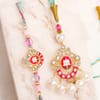 Gift Pink Lotus Rakhi Set with Sweet Treats